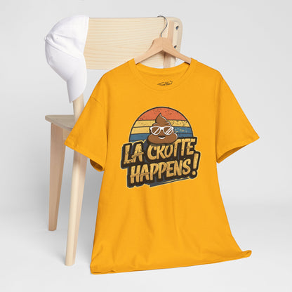 Cajun French Tee - Crap Happens Unisex Cotton T-Shirt