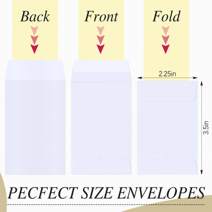 1000 Pcs 2.25 x 3.5 Inch Coin Envelopes Bulk Small Envelopes Self Adhesive for Money Cash Key Storage Home Office Supplies(Multicolor)