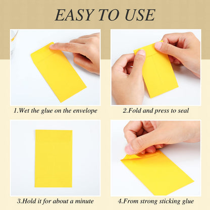 1000 Pcs 2.25 x 3.5 Inch Coin Envelopes Bulk Small Envelopes Self Adhesive for Money Cash Key Storage Home Office Supplies(Multicolor)