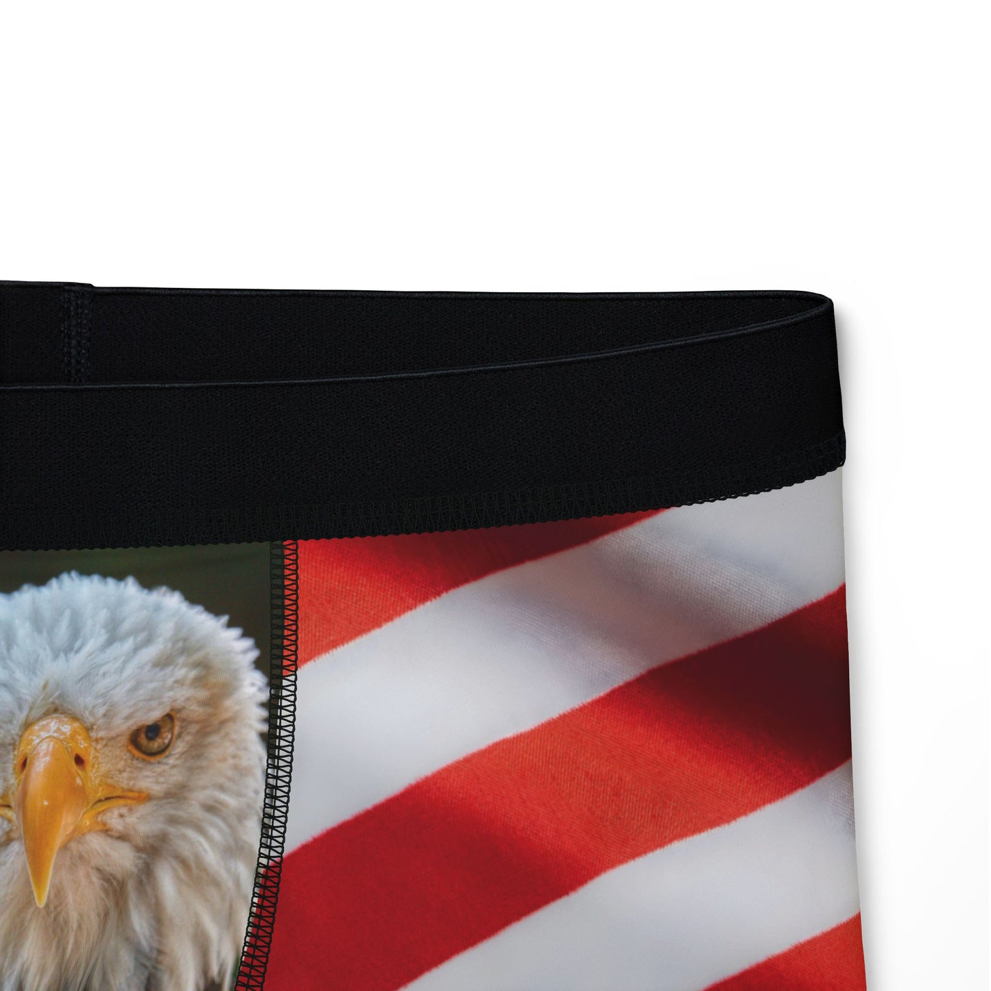 Patriotic Eagle Men's Boxer Shorts - American Flag Print