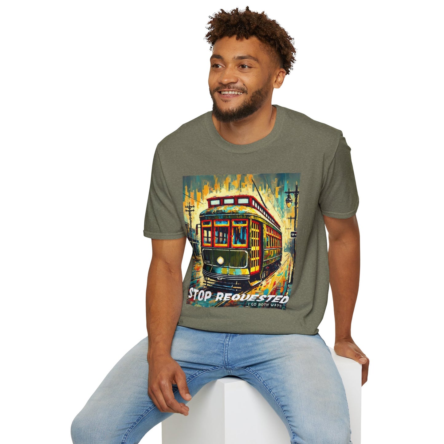 New Orleans Streetcar Stop Requested Design Unisex t-shirt