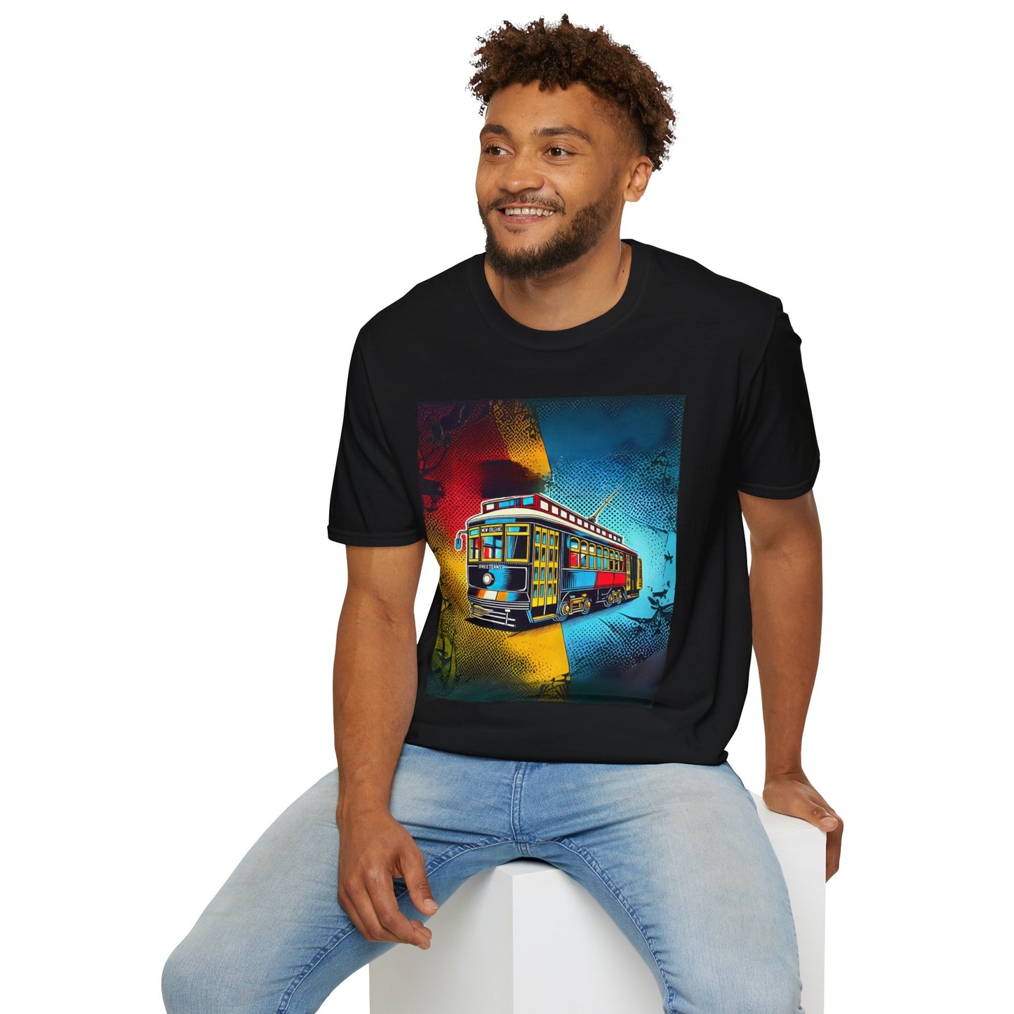 Vibrant Colorful New Orleans Streetcar T-Shirt