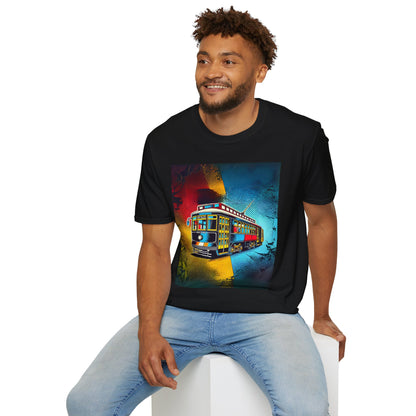 Vibrant Colorful New Orleans Streetcar T-Shirt