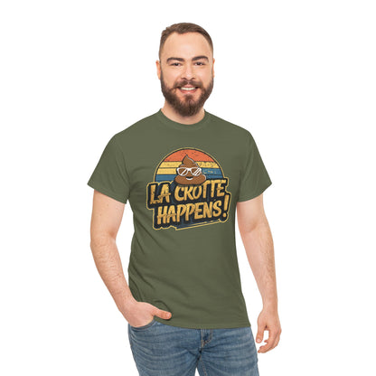 Cajun French Tee - Crap Happens Unisex Cotton T-Shirt