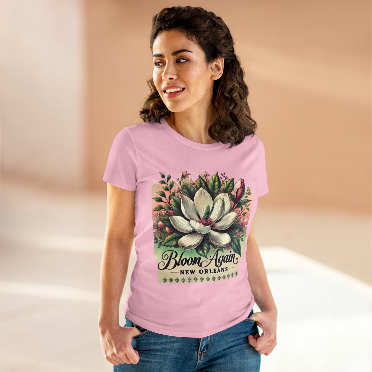 Bloom Again New Orleans Women's Midweight Cotton Tee