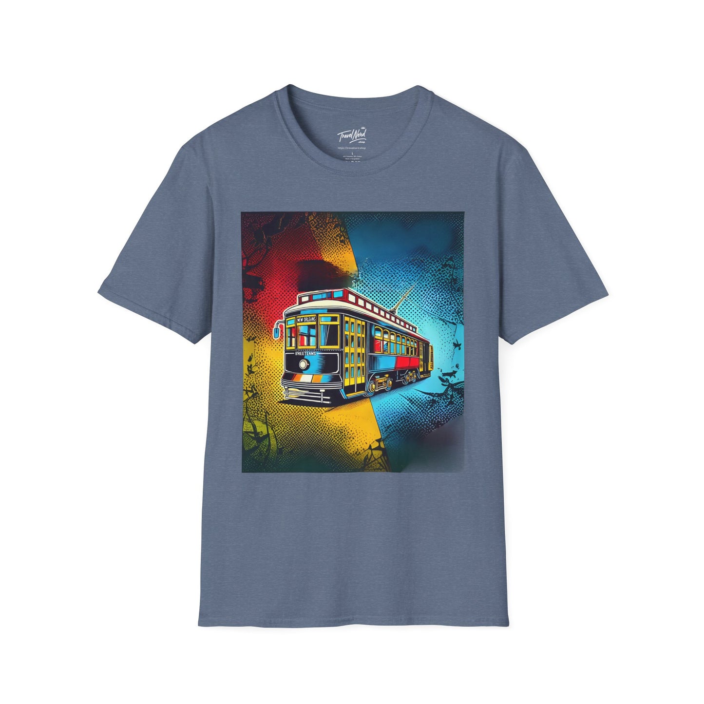 Vibrant Colorful New Orleans Streetcar T-Shirt