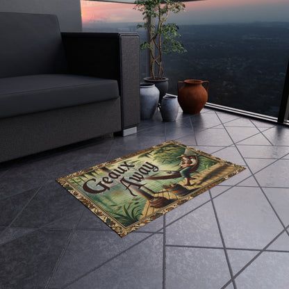 Outdoor Rug: 'Geaux Away' Cozy Patio Mat for Relaxation, Garden Decor, Camping Accessory, Summer Vibes