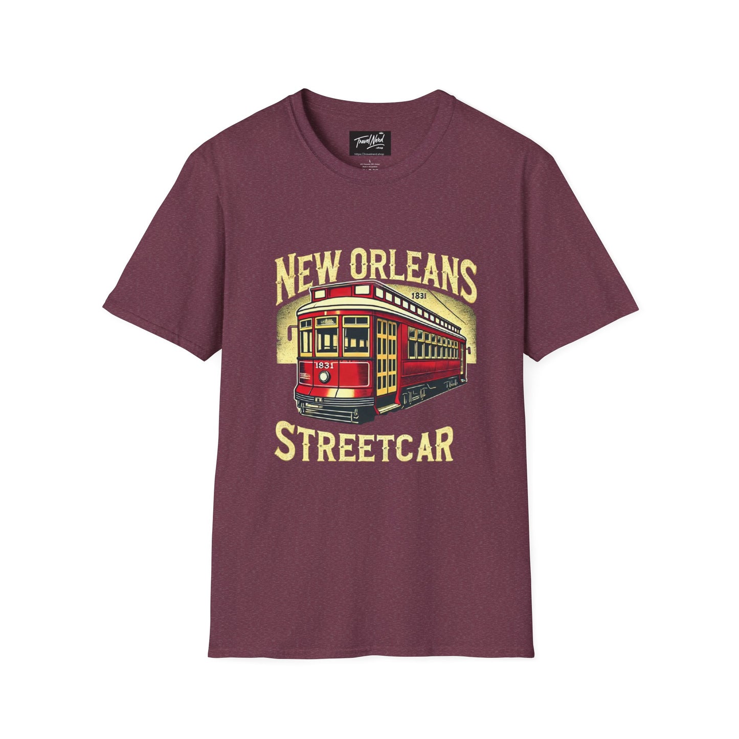 New Orleans Streetcar Graphic T-Shirt - Unisex Softstyle Tee