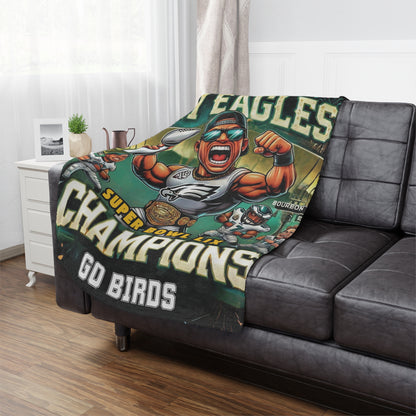 Super Bowl Champions Microfiber Blanket for Eagles Fans