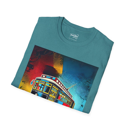 Vibrant Colorful New Orleans Streetcar T-Shirt