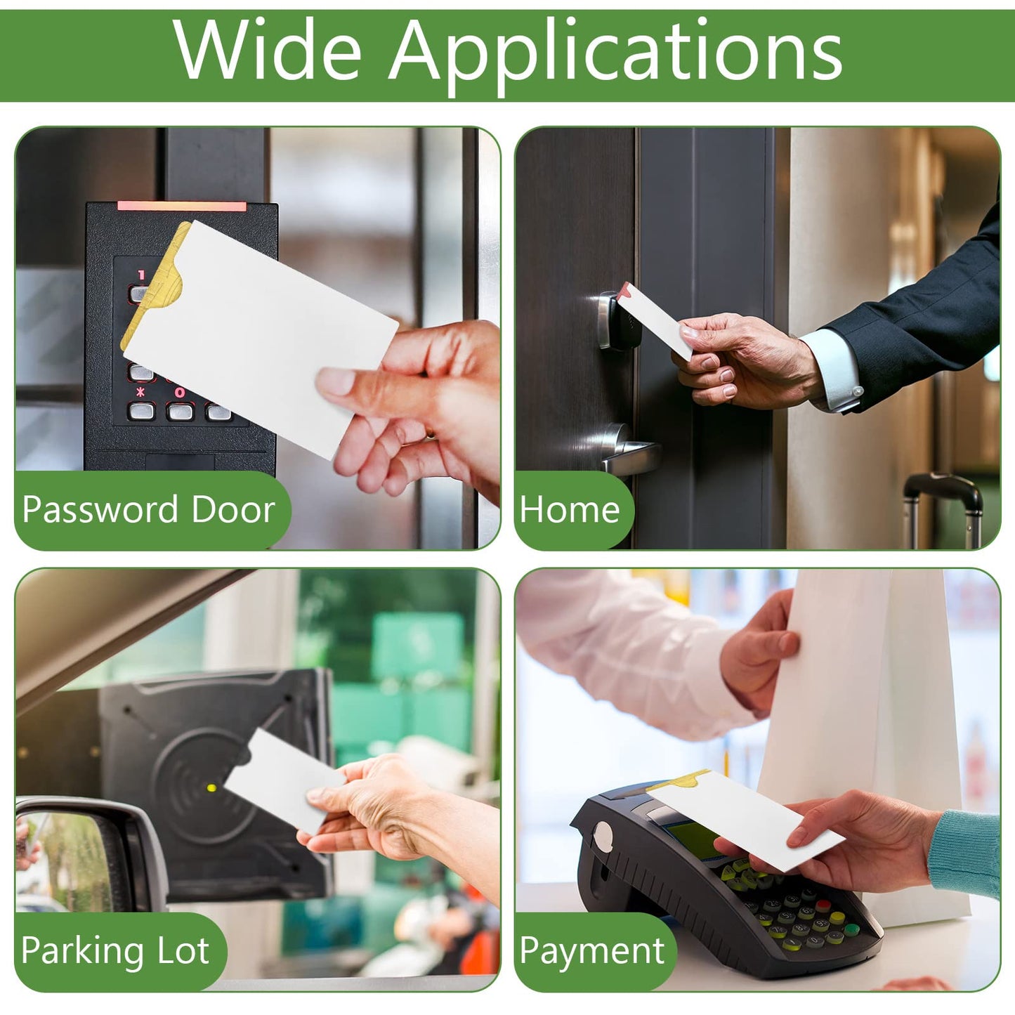 Thenshop 2000 Pieces Credit Card Sleeves Hotel Key Holder Blank Gift Envelopes Writable Printable Gift Card Sleeves White Key Sleeve Protector for Business, 2.4 x 3.5 Inch(White)