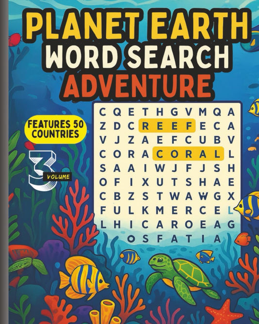 Planet Earth Word Search Adventure Volume 3: Luxembourg TO Saudi Arabia: 50 Countries. 50 Word Search Puzzles. A Global Adventure for Curious Minds!
