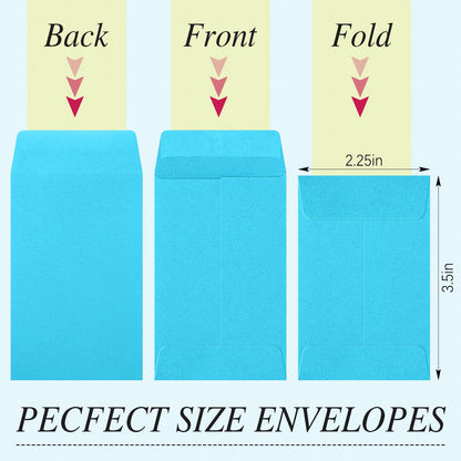 1000 Pcs 2.25 x 3.5 Inch Coin Envelopes Bulk Small Envelopes Self Adhesive for Money Cash Key Storage Home Office Supplies(Multicolor)