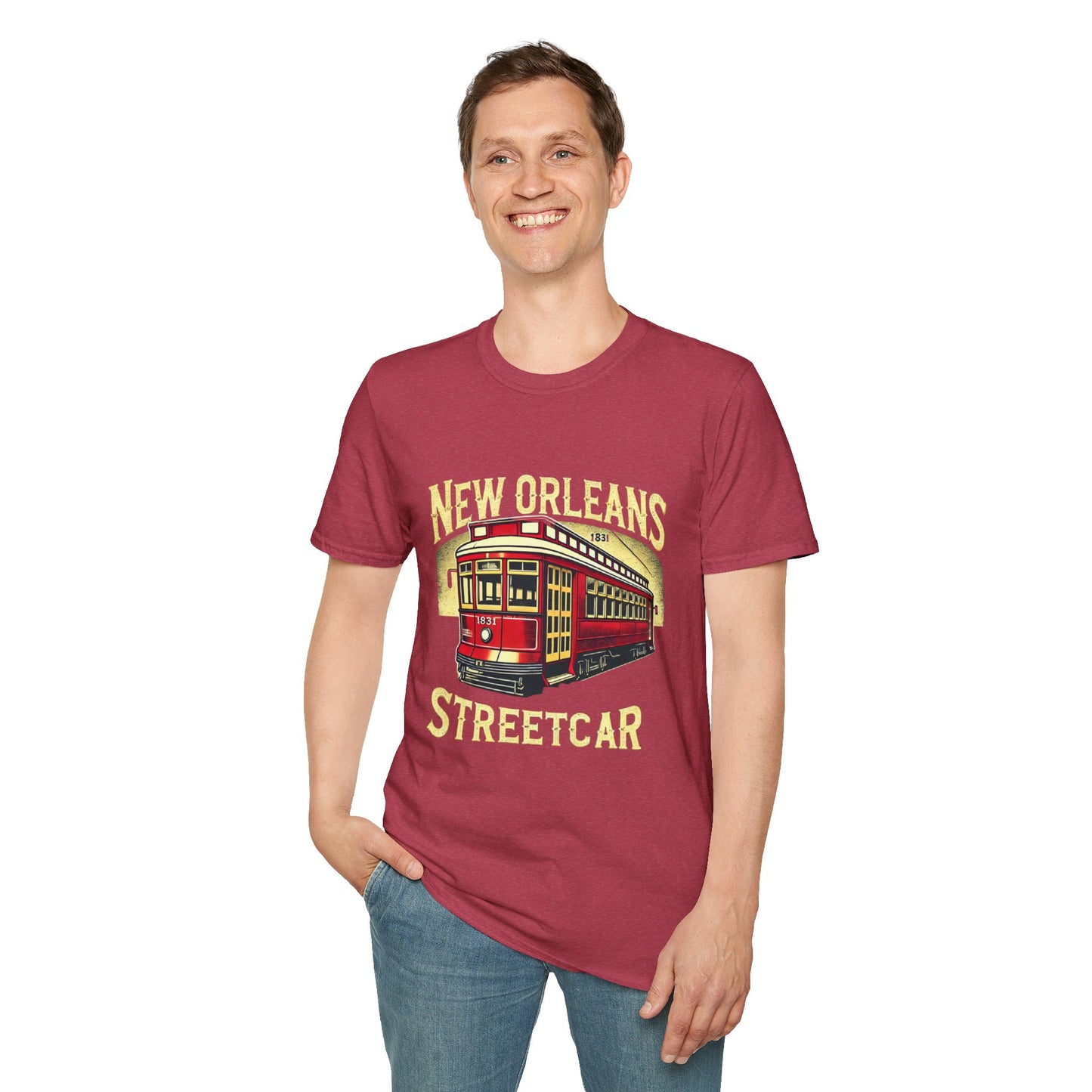 New Orleans Streetcar Graphic T-Shirt - Unisex Softstyle Tee