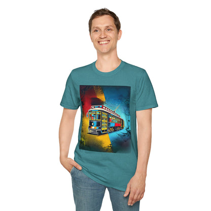 Vibrant Colorful New Orleans Streetcar T-Shirt