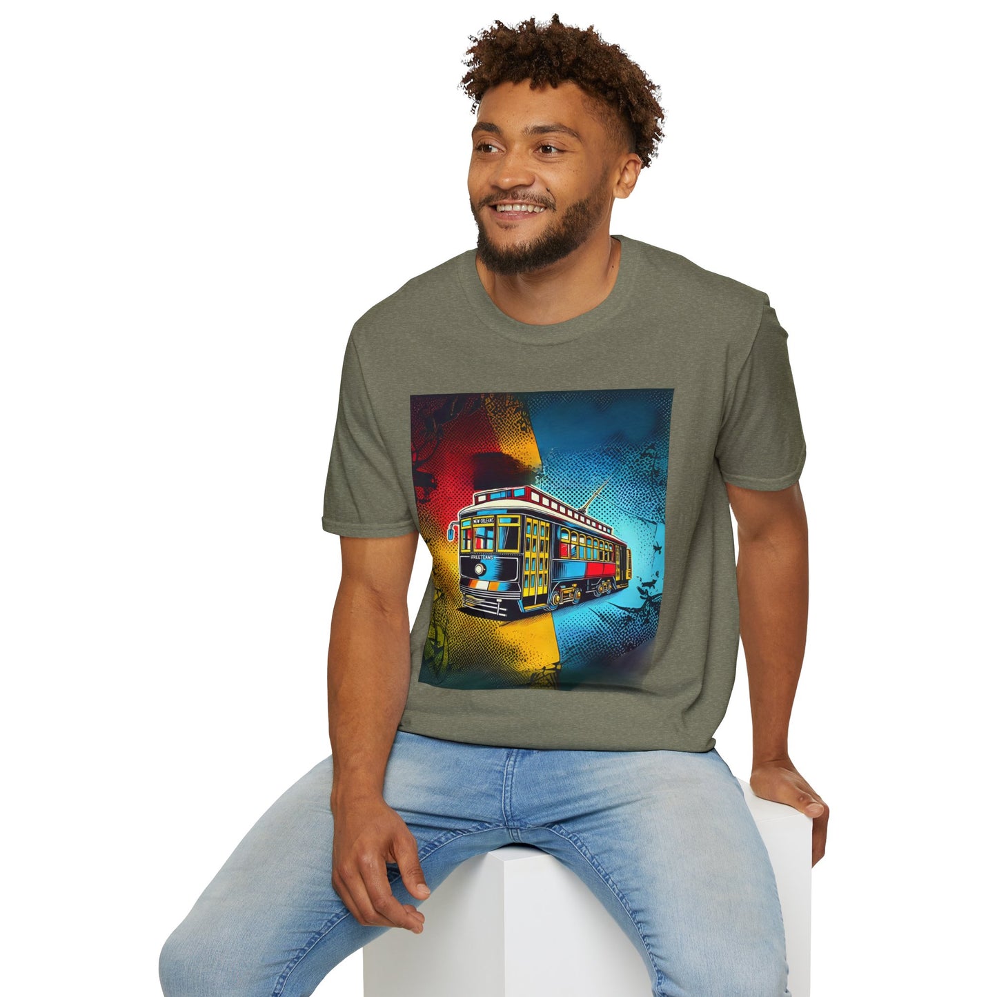 Vibrant Colorful New Orleans Streetcar T-Shirt