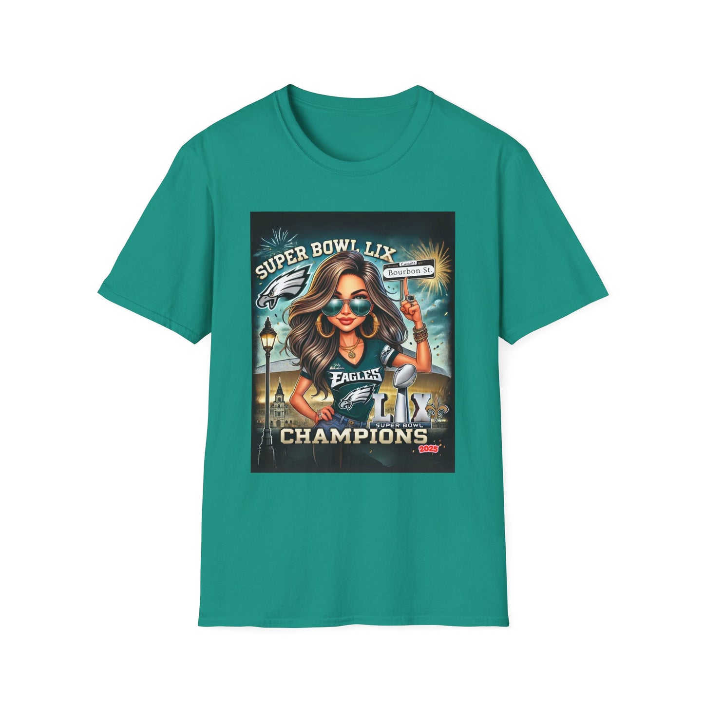 Super Bowl LIX Champions Female Caricature T-Shirt