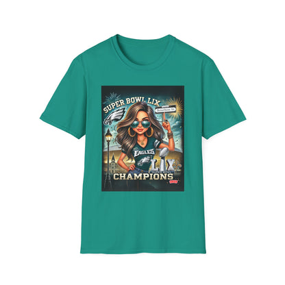 Super Bowl LIX Champions Female Caricature T-Shirt