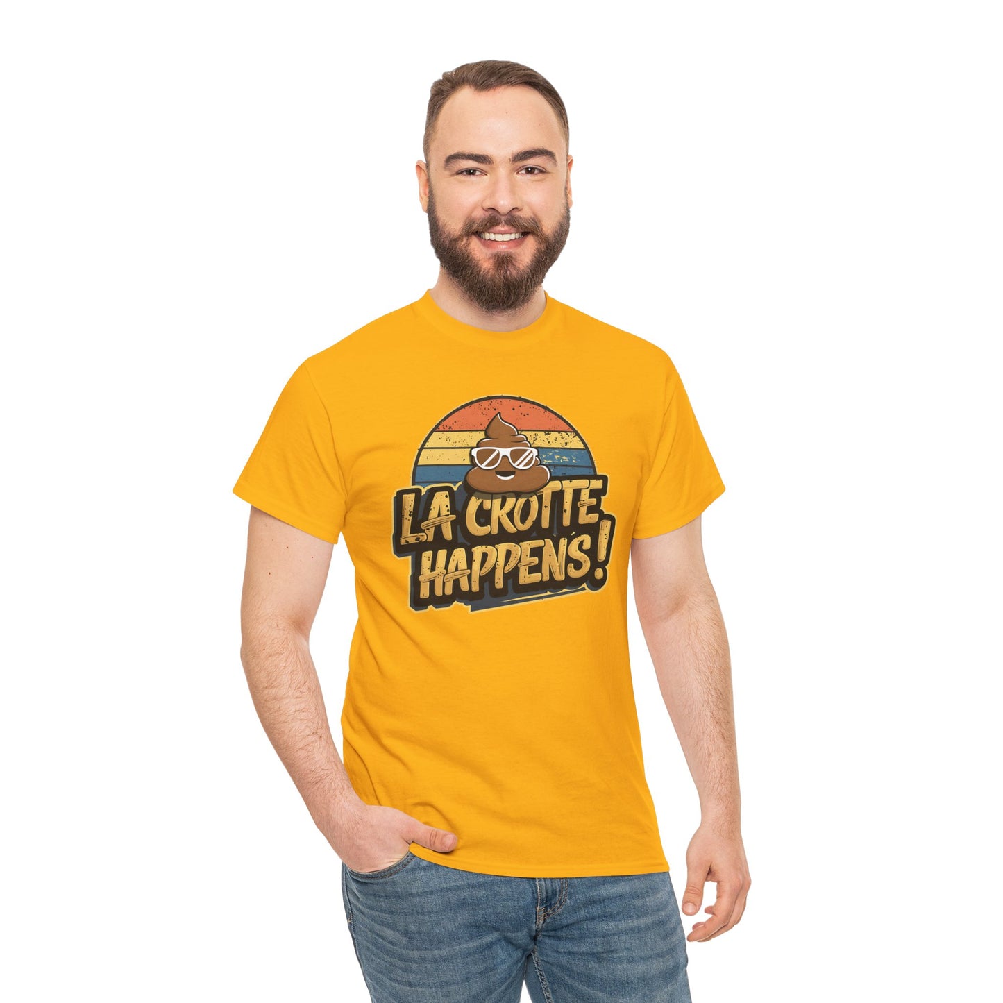 Cajun French Tee - Crap Happens Unisex Cotton T-Shirt