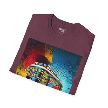 Vibrant Colorful New Orleans Streetcar T-Shirt