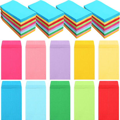 1000 Pcs 2.25 x 3.5 Inch Coin Envelopes Bulk Small Envelopes Self Adhesive for Money Cash Key Storage Home Office Supplies(Multicolor)