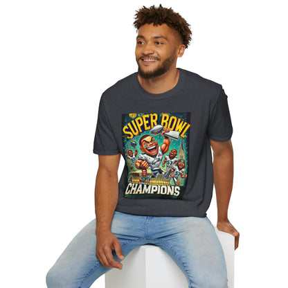 Caricature Style Super Bowl LIX Champions Philadelphia Eagles unisex T-Shirt