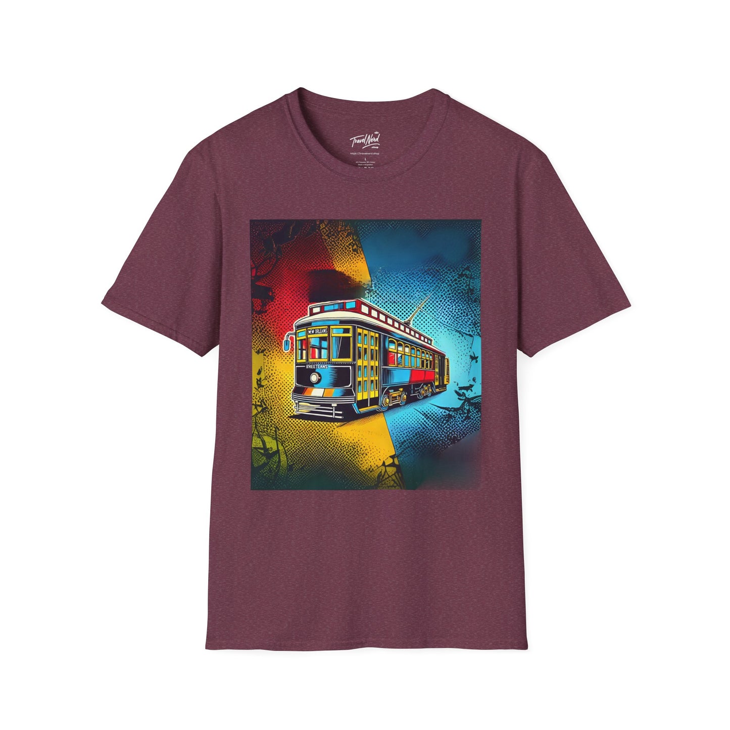 Vibrant Colorful New Orleans Streetcar T-Shirt