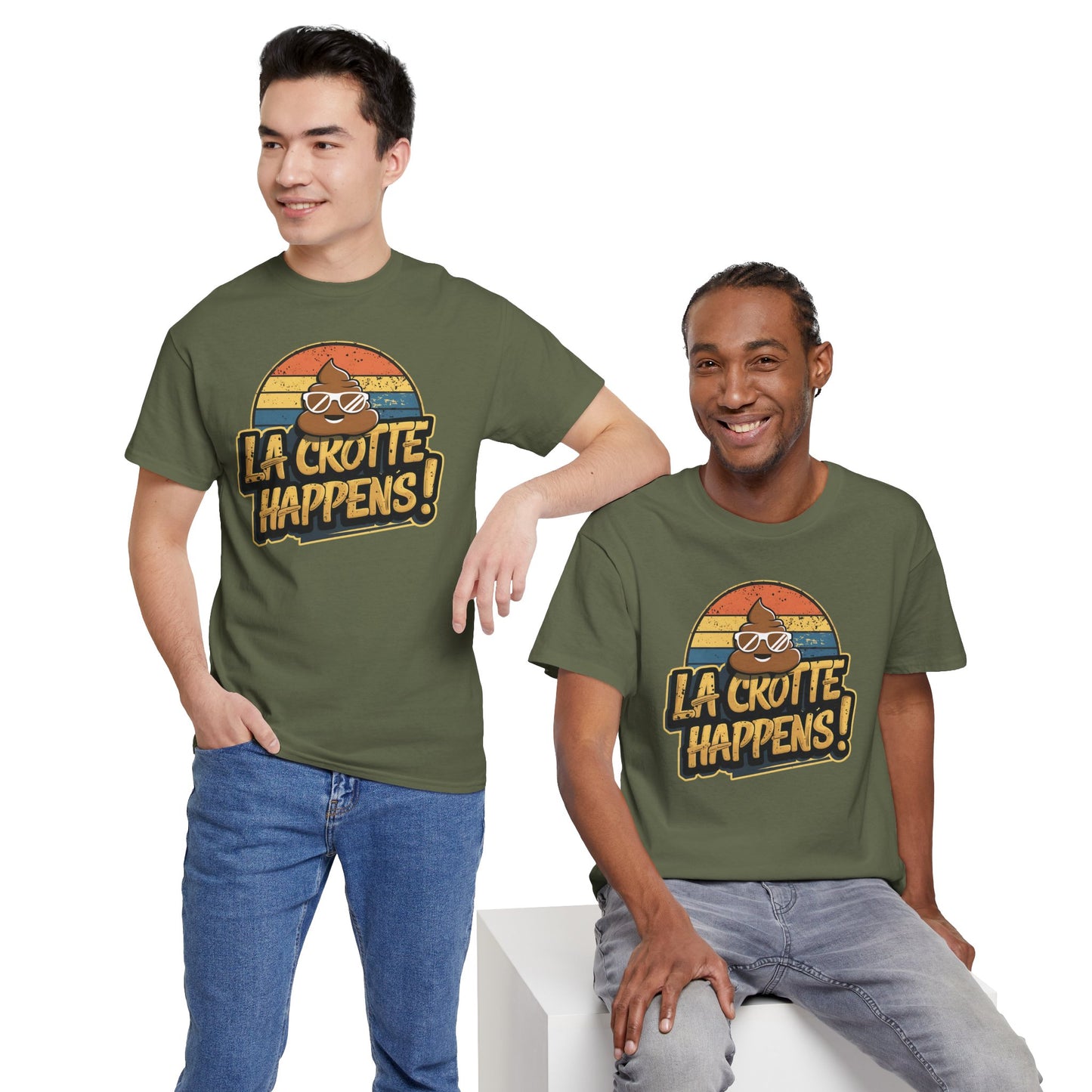 Cajun French Tee - Crap Happens Unisex Cotton T-Shirt