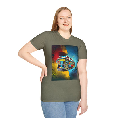 Vibrant Colorful New Orleans Streetcar T-Shirt