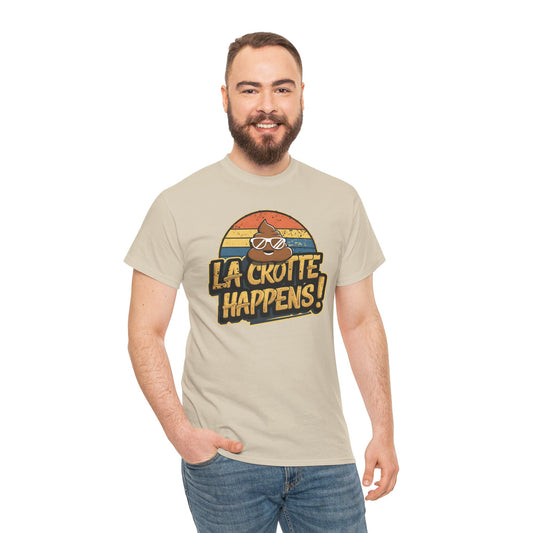 Cajun French Tee - Crap Happens Unisex Cotton T-Shirt