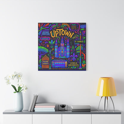 Canvas Print - Uptown New Orleans Neon Jazz Doodle Art Style