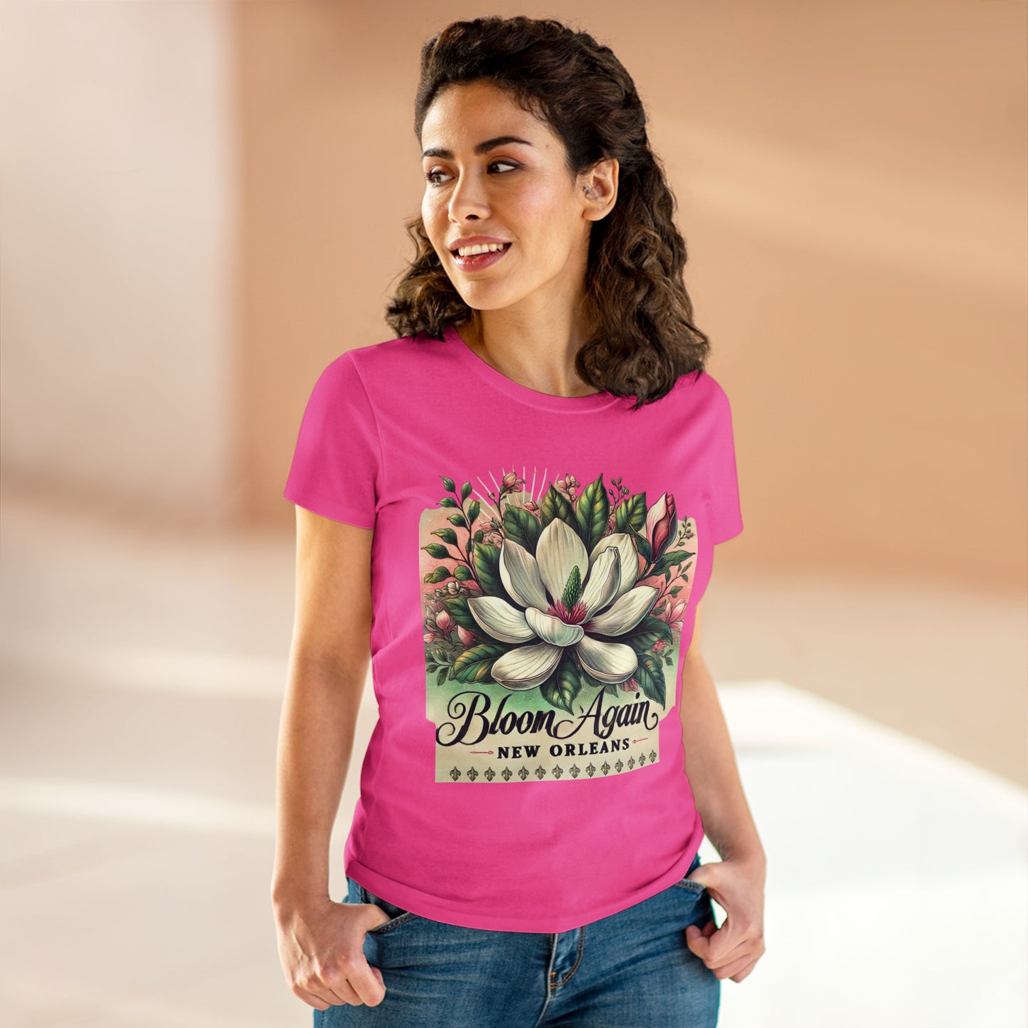 Bloom Again New Orleans Women's Midweight Cotton Tee