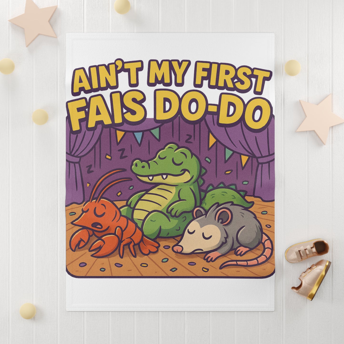 'Ain't My First Fais Do-Do' Cute Baby Blanket, Soft Fleece for Baby Showers, Occasions, Cozy Toddler Gifts, Nursery Decor, [...]