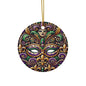 Mardi Gras Ornament Set - Mardi Gras Masks - Ceramic