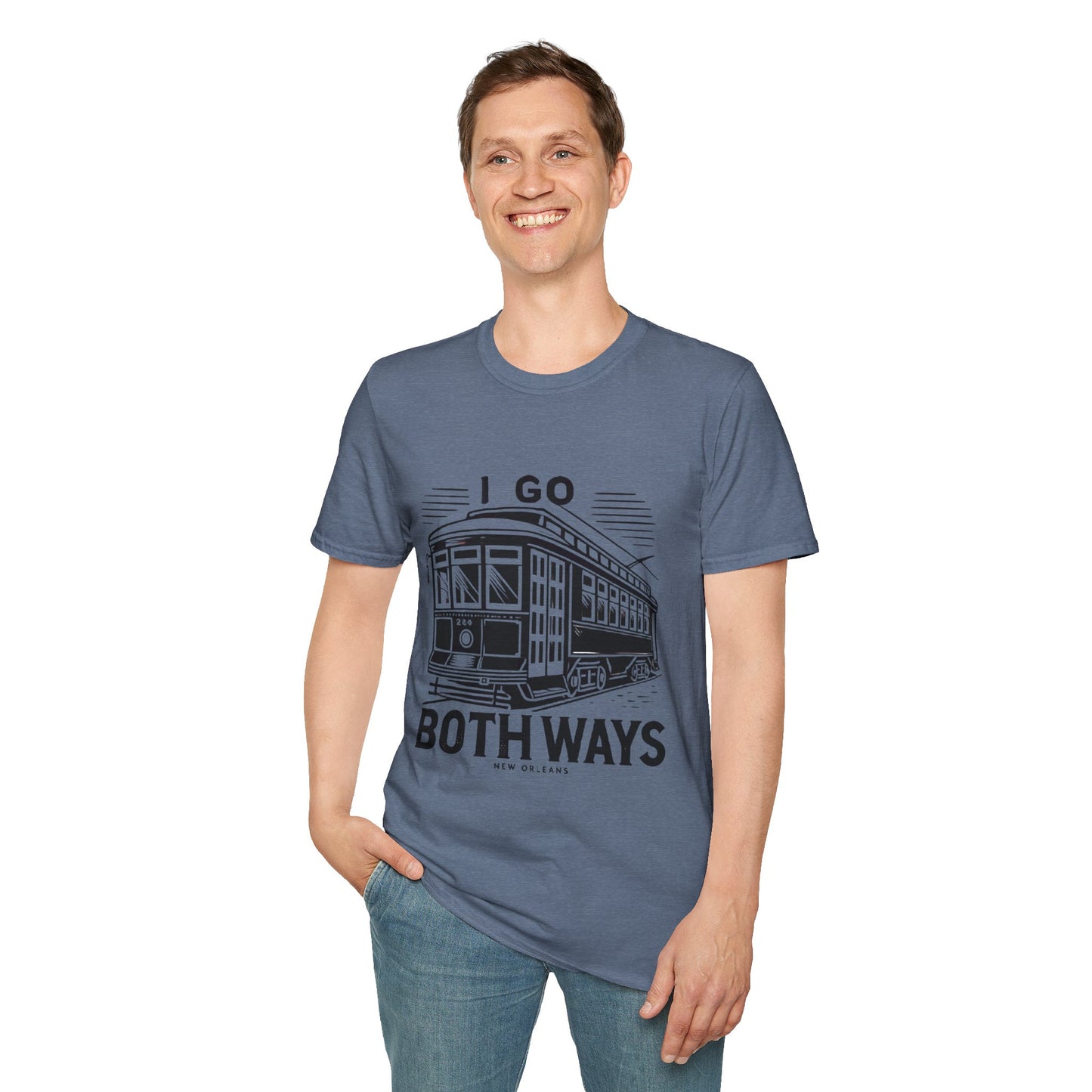 Streetcar Both Ways Mono Art Softstyle T-Shirt unisex