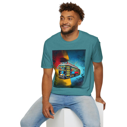Vibrant Colorful New Orleans Streetcar T-Shirt