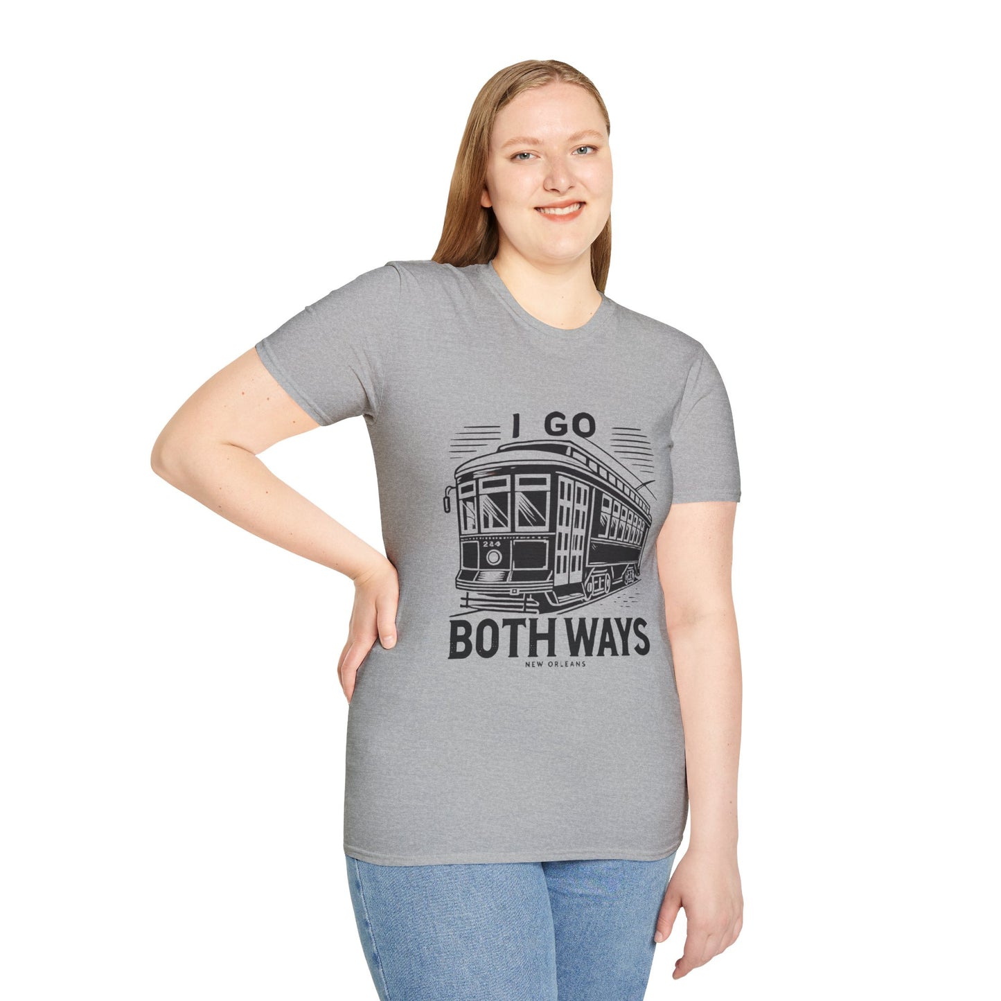 Streetcar Both Ways Mono Art Softstyle T-Shirt unisex