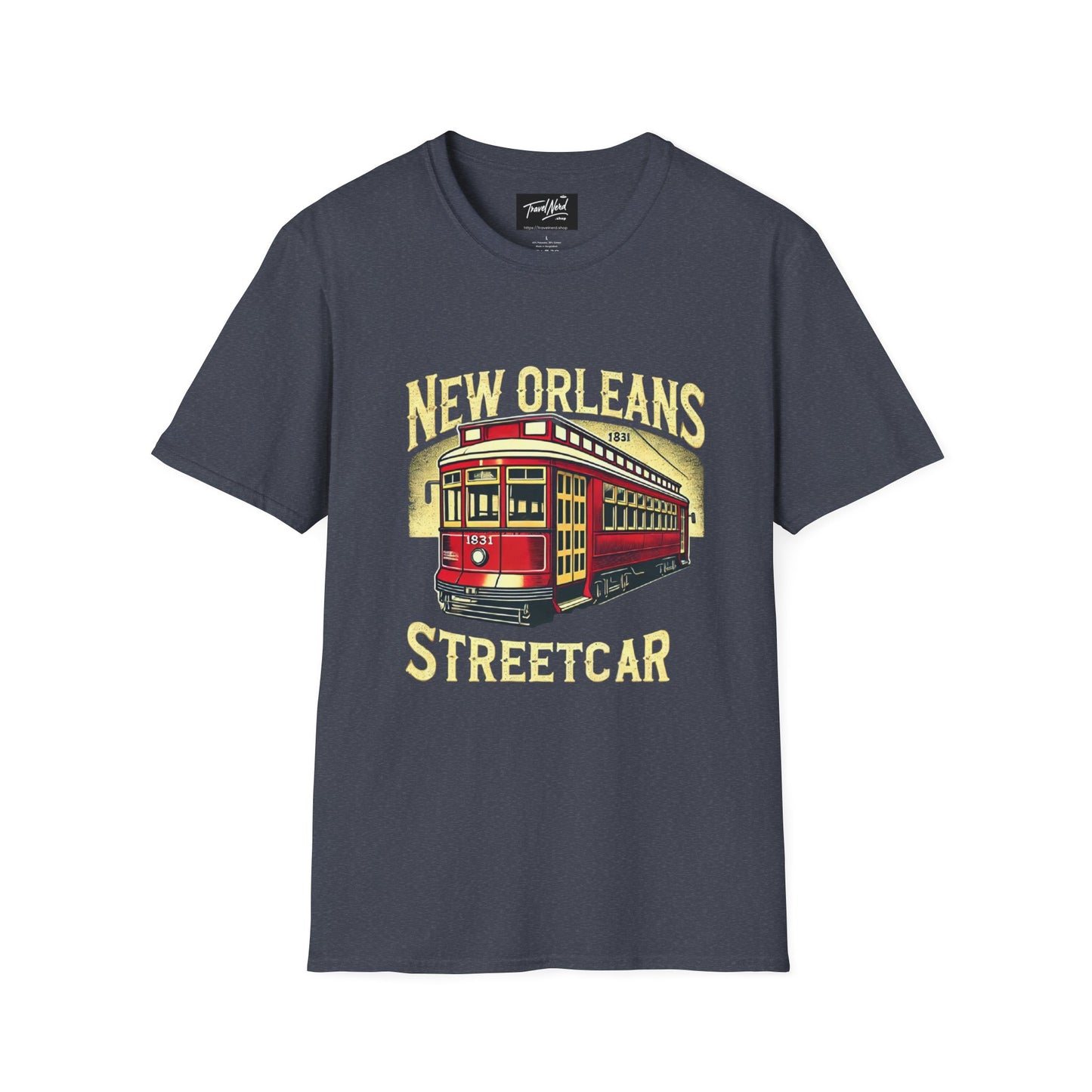 New Orleans Streetcar Graphic T-Shirt - Unisex Softstyle Tee