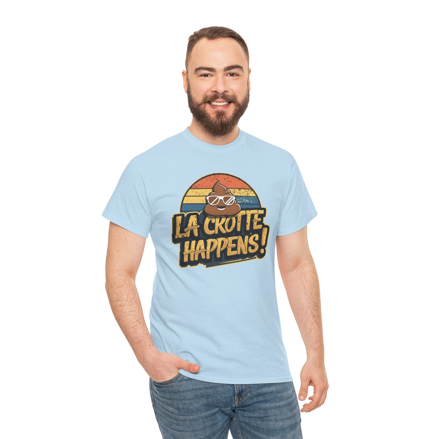 Cajun French Tee - Crap Happens Unisex Cotton T-Shirt