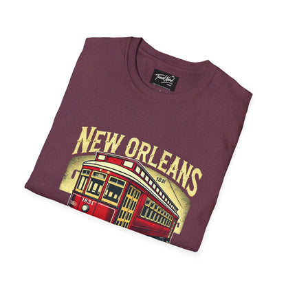 New Orleans Streetcar Graphic T-Shirt - Unisex Softstyle Tee