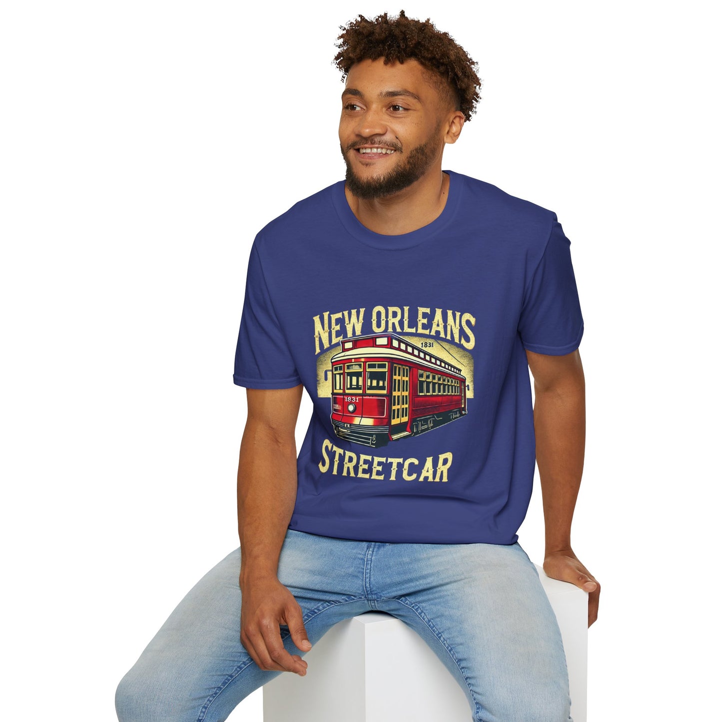 New Orleans Streetcar Graphic T-Shirt - Unisex Softstyle Tee