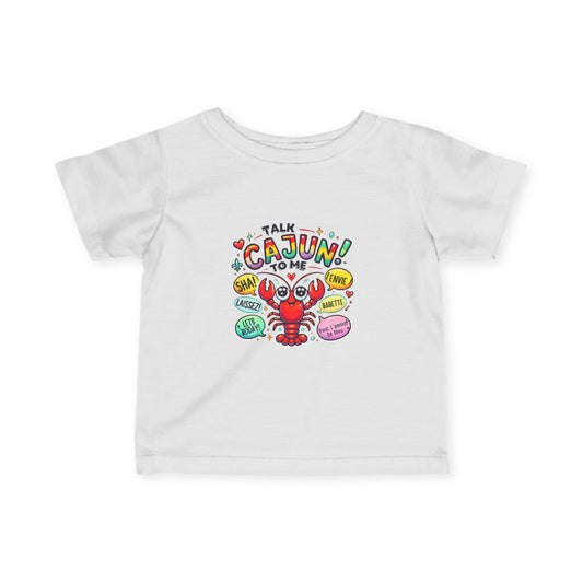 Cajun Crawfish Infant Tee, Cute Baby T-Shirt, Toddler Gift, New Orleans Theme Shirt, Cajun Humor Apparel, Baby Shower Gift, Fun Kids Clothing