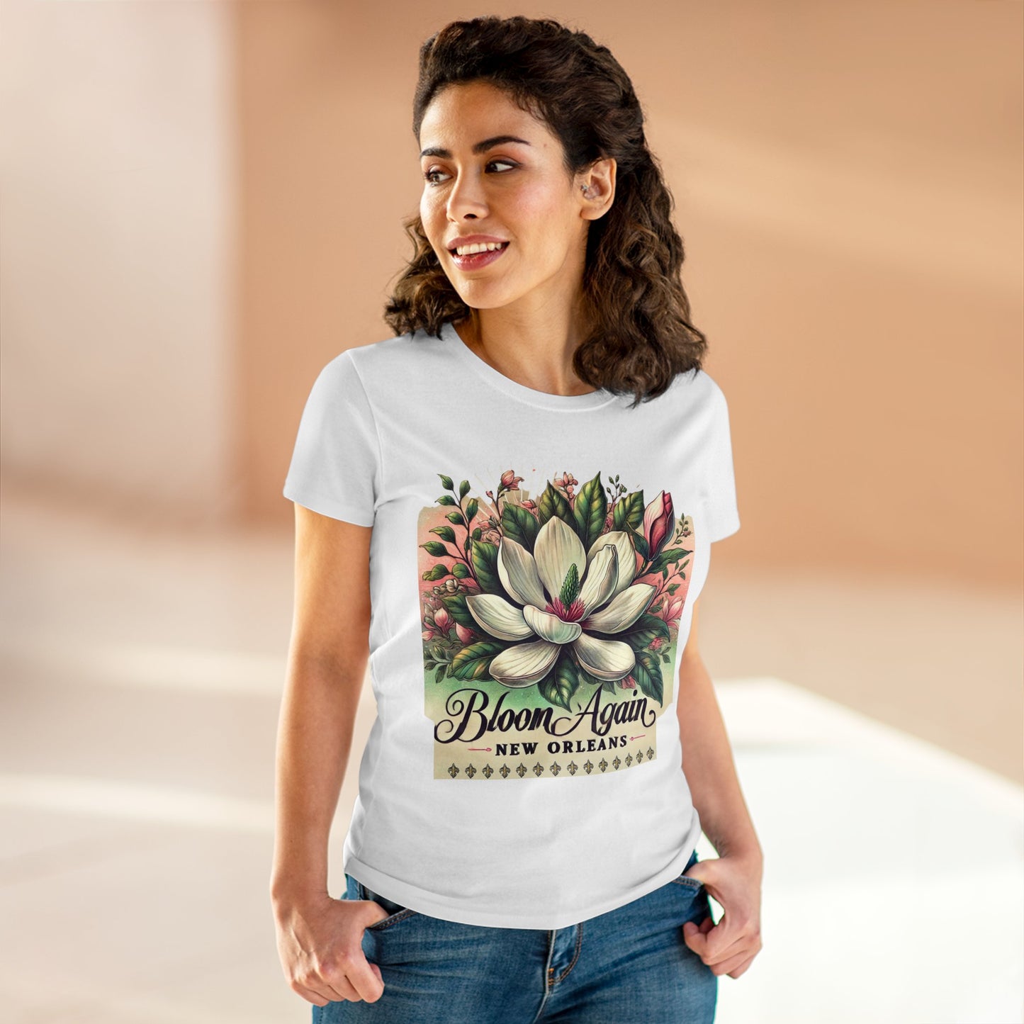 Bloom Again New Orleans Women's Midweight Cotton Tee