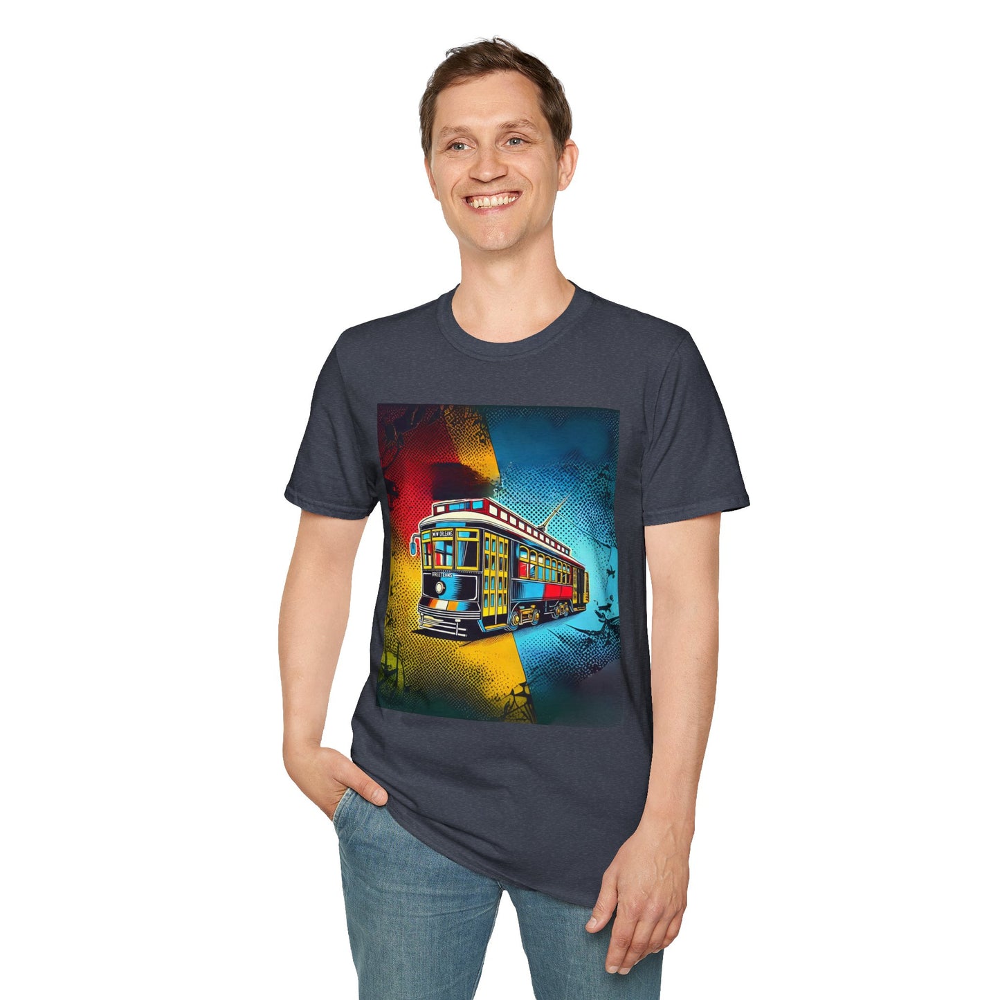 Vibrant Colorful New Orleans Streetcar T-Shirt