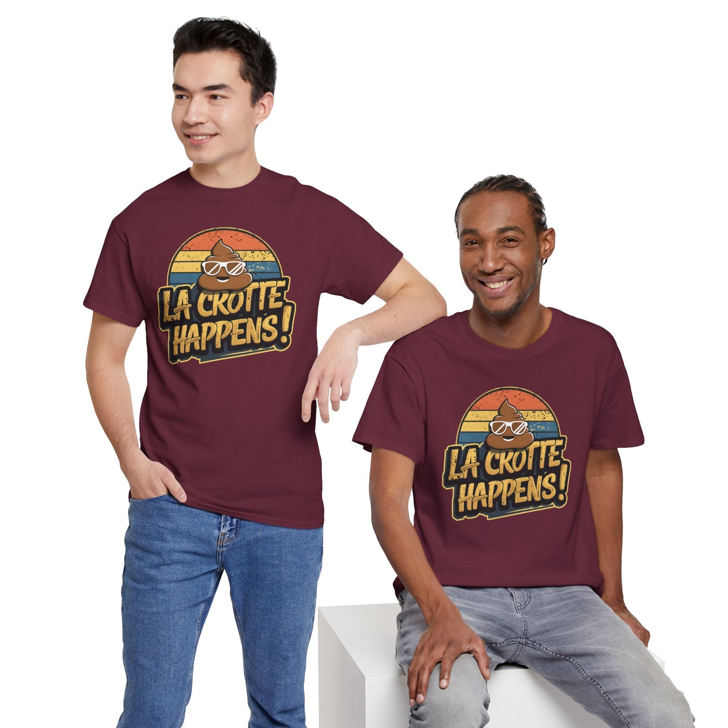 Cajun French Tee - Crap Happens Unisex Cotton T-Shirt