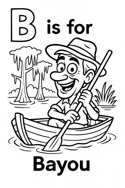 Color Me Cajun: An ABC Journey into Cajun Culture Volume 1: Cajun Objects – A Cultural Coloring Book for Kids & Families